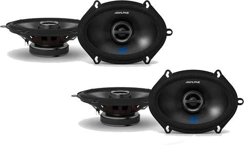 Vista 2 de Alpine S-S57 5x7 (6x8) Altavoz Dos Pares de Altavoces Coaxiales de 2 Vías