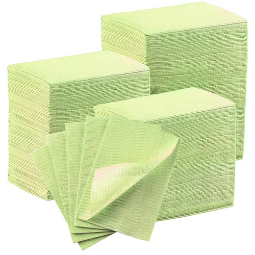 Vista 30 de JMU Baberos dentales negros, baberos dentales desechables de 3 capas, baberos para tatuajes impermeables para clínica dental, tienda de tatuajes