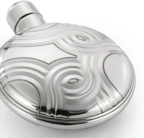 Vista 5 de Royal Selangor Frasco de la cadera de peltre de la colección V&A Streamline acabado a mano