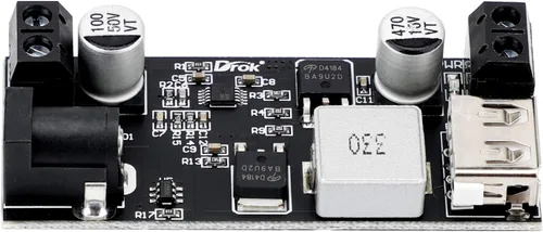 Vista 4 de DROK Convertidor Buck 12V a 5V, 5A USB Regulador de Voltaje DC 9V-36V Paso Abajo a DC 5V-5.3V 5.2V 3.5-6A Transformador de Voltaje Módulo de Fuente