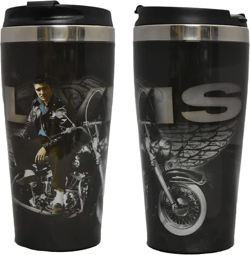 Vista 2 de Midsouth Products Elvis Presley - Taza térmica de viaje con coche Elvis con coche