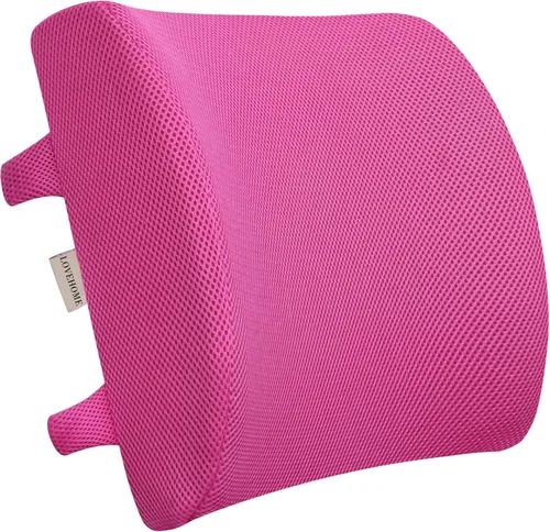 Vista 8 de Cojín lumbar de espuma viscoelástica LoveHome con funda de malla 3D, con diseño de firmeza equilibrada para reducir el dolor de espalda, ideal