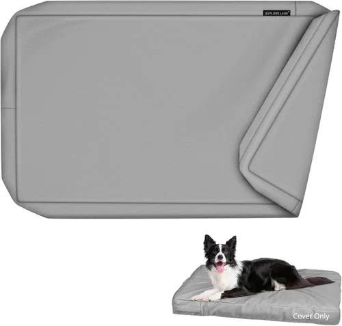 Vista 8 de Explore Land Funda Impermeable para Cama de Perro Lavable a Máquina Funda de Repuesto Esponjosa para Cama de Perro para Gato, 20Lx15Wx3H pulgadas