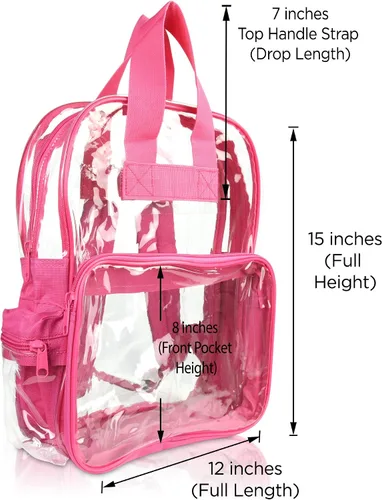Vista 73 de DALIX Bolsas de mochila transparentes de plástico liso dorado