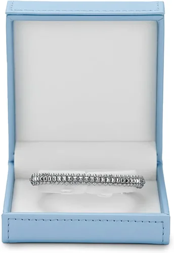 Vista 5 de Oirlv Caja de regalo de pulsera preciosa azul para boda, Navidad, cumpleaños, caja de regalo para mujeres y niñas, caja de regalo de joyería
