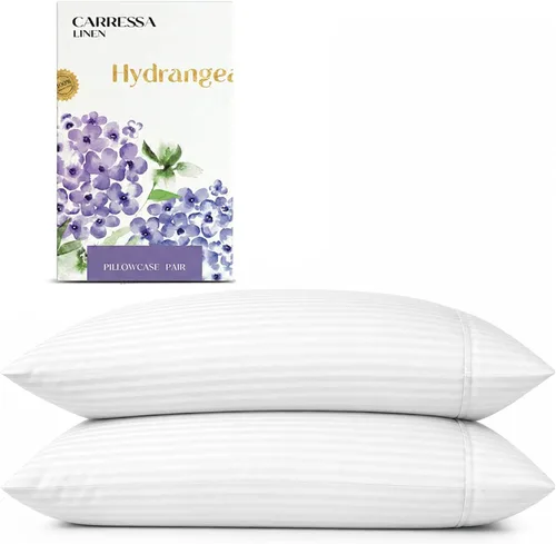 Vista 55 de Carressa Linen - Juego de sábanas 100% algodón de 600 hilos