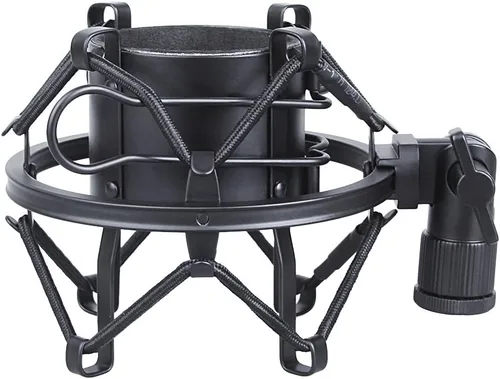 Vista 9 de Montaje universal de impacto para micrófono, 50 mm, para micrófono condensador de 48 mm a 54 mm, por Koolertron, Negro
