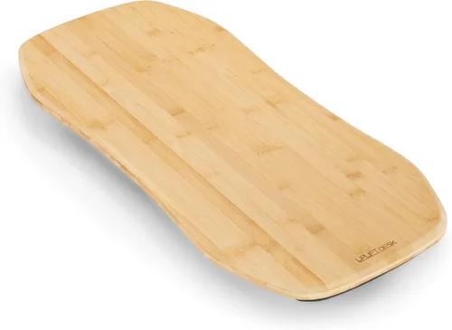 Vista 4 de UPLIFT DESK Bamboo Curve - Escritorio eléctrico de pie V2 (60 x 30 pulgadas), escritorio de pie ajustable de 4 patas, teclado avanzado, ojales