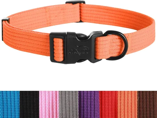 Vista 8 de lynxking Collar de perro suave acolchado transpirable de algodón sólido fuerte ajustable collar para mascotas para cachorros pequeños