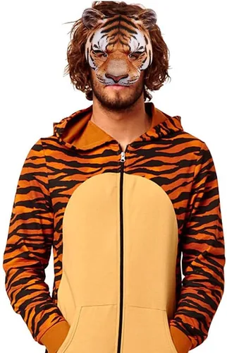 Vista 5 de Himine Animales Vestidas Mitad Cara Tigre Máscara Amarillo