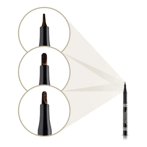 Vista 3 de Max Factor Masterpiece Delineador líquido de alta precisión, 0.0 fl oz, chocolate