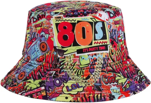 Vista 16 de Sombrero de pescador retro de los años 80 y 90 para mujeres y hombres, sombrero de pescador de moda, plegable, accesorios para rave, sombrero