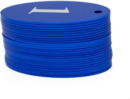 Vista 4 de Aleación de aluminio Oval número etiqueta clave etiqueta con llaveros