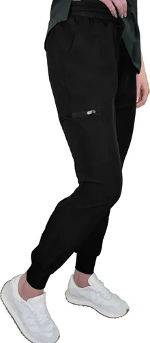 Vista 2 de Green Town Conjunto médico de enfermería con cuello mandarín para mujer GT 4FLEX