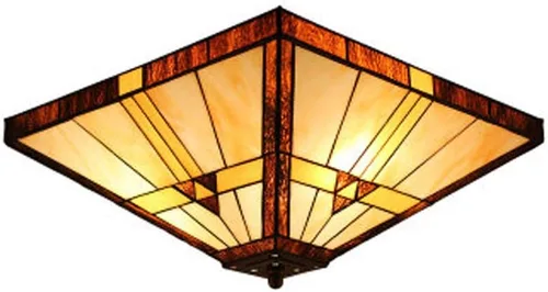 Vista 11 de RUNNUP - Lámpara de techo de cristal Tiffany, estilo retro, para iluminación de techo, instalación fija, atractiva decoración para cocina
