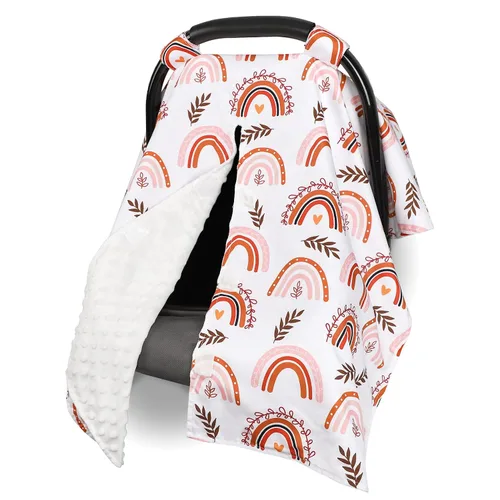 Vista 9 de Funda de Asiento de Automóvil para Bebé, Funda Transpirable para Asiento de Automóvil Infantil para Verano con Apertura Peekaboo, Cubierta de Toldo