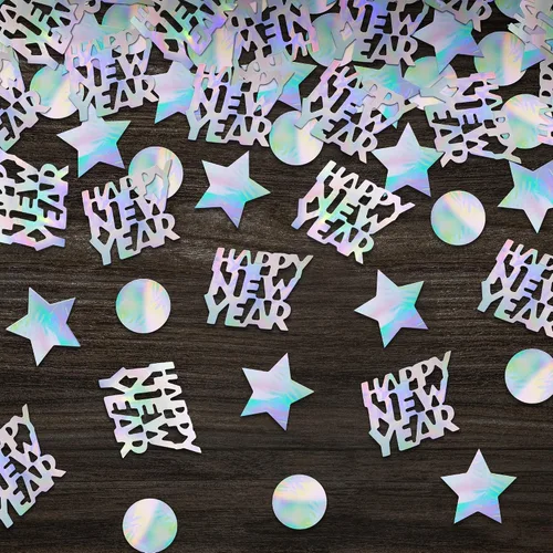 Vista 9 de KatchOn, Confeti dorado de feliz año nuevo, 1.8 onzas, paquete de 500 Confeti de Nochevieja, suministros de fiesta de Año Nuevo 2026