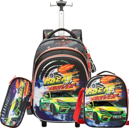 Vista 13 de Meetbelify Mochila con ruedas para niños, mochila con ruedas, equipaje para niños, 01 Azul, Computadora portátil