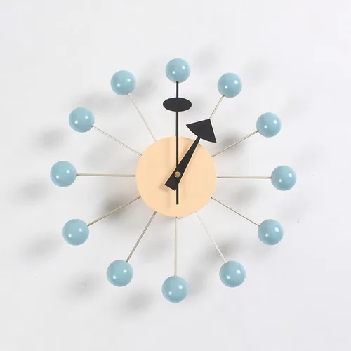 Vista 4 de SHISEDECO Reloj asterisco moderno en negro, sin tictac, diseño retro de mediados de siglo, reloj de cuarzo de pared silencioso decorativo