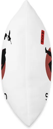 Vista 2 de Sumo Instructor Classic Kanji Calligraphy Font Principiante Caligrafía Font Classic Sumo Design - Almohada (16 x 16 pulgadas), multicolor