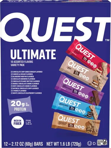 Vista 16 de Quest Nutrition - Barra de proteínas, pastel de limón, 12 unidades 4g Net Carbs, 1g Sugar, Gluten Free, High Quality Protein, Soft and Chewy