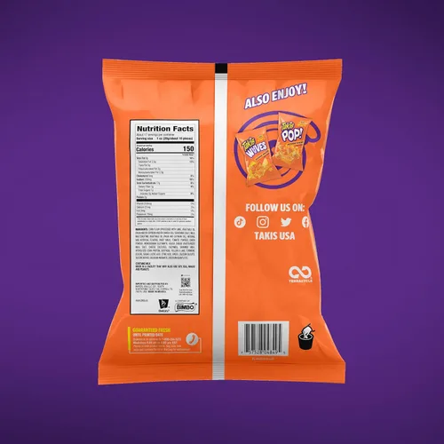 Vista 2 de Takis Intense Nacho - Bolsa tamaño Fiesta de 17 onzas, con sabor a queso, no picante, chips de tortilla enrollados