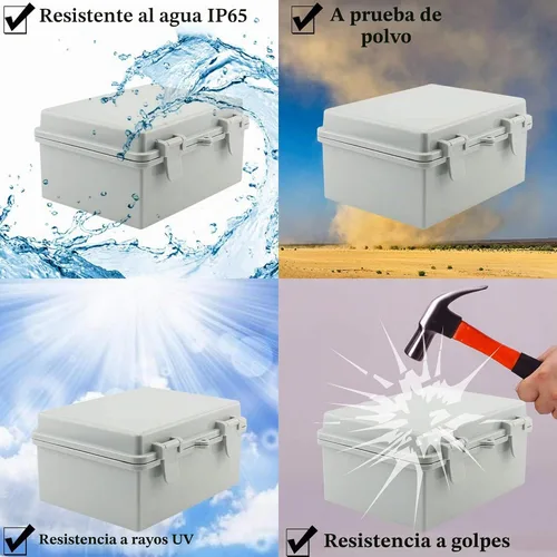 Vista 5 de Sunnyglade Caja de conexiones impermeable IP65 plástica a prueba de polvo