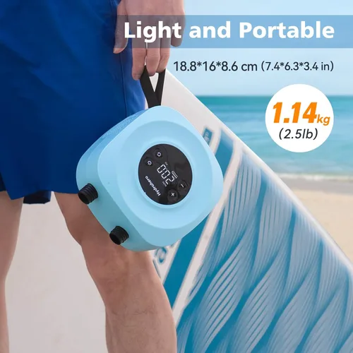 Vista 4 de Hydrohero Electric Paddle Board Pump, 20 PSI Rechargeable SUP Pump