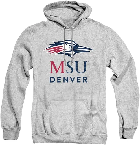 Vista 135 de Distressed College Primary Logo Adult Pullover Hoodie Collection 1 Universidad Estatal de Albany