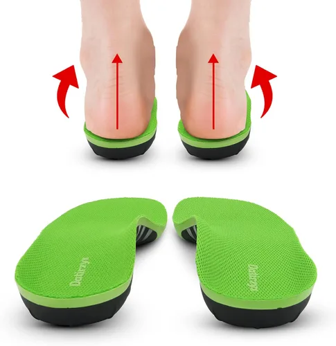 Vista 2 de Plantillas para fascitis plantar, plantillas de soporte de arco alto, alivio del dolor, 250 libras + pies planos, plantillas ortopédicas de apoyo