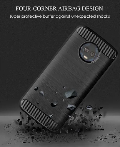 Vista 3 de Asuwish Funda compatible con Moto G6 Plus y protector de pantalla de vidrio templado, accesorios de celda, fundas de silicona para Motorola G6+
