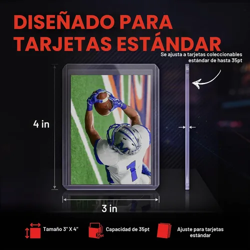 Vista 4 de Ultra Pro Toploader de platino transparente de 3" x 4" para tarjetas