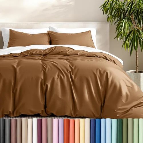 Vista 18 de Bare Home - Funda de edredón de ropa de cama extra larga - Colección premium de 1800 hilos súper suave - Funda de edredón ligera y fresca - Ropa