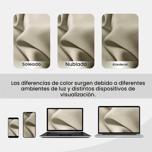 Vista 7 de Cortinas opacas de terciopelo beige para dormitorio de 52 x 72 pulgadas de largo, juego de 2 paneles - Cortinas con bloqueo de luz UV y reducción