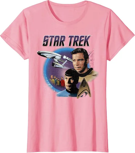 Vista 70 de Star Trek Original Series Vintage Enterprise T-Shirt Baby Blue
