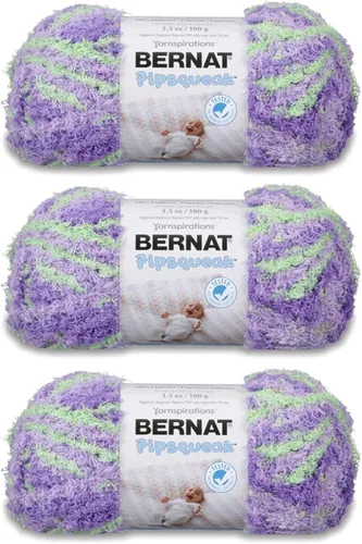 Vista 3 de Bernat Pipsqueak - Hilo para bebé, paquete de 3 unidades de 3.5 onzas (3.53 oz/3.5 onzas), poliéster, 5 voluminosos, 101 yardas, tejido/ganchillo