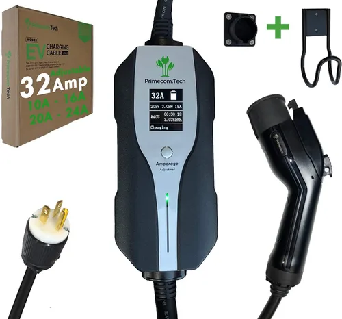 Vista 15 de Primecom.Tech - Cargador de vehículo eléctrico de nivel 2 (EV) Amperaje ajustable