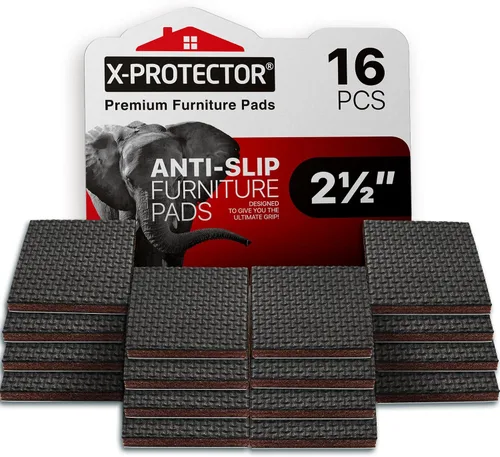 Vista 17 de X-Protector - Almohadillas antideslizantes para muebles, 8 piezas de goma de 1 x 4 pulgadas, tapones de patas de muebles para evitar deslizamientos