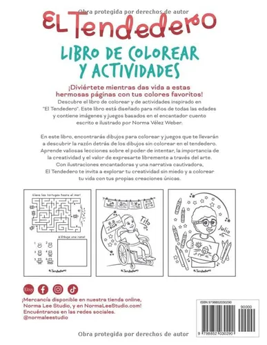 Vista 2 de El Tendedero Libro de Colorear y Actividades (Spanish Edition)
