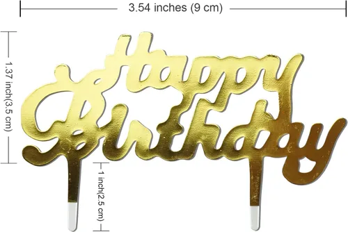 Vista 2 de Mini decoraciones de plástico dorado para cupcakes para decoración de mesa de postre de fiesta, 50 unidades Shxstore