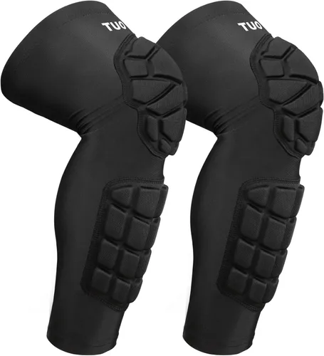 Vista 10 de Rodilleras protectoras para pantorrillas para adultos y jóvenes, almohadilla de compresión de piernas para fútbol, baloncesto, voleibol, fútbol