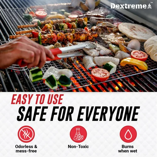 Vista 5 de Dextreme Paquete de 144/48 cubos de iniciación de fuego naturales para fogatas, carbón, barbacoa, parrilla, chimenea, estufas de leña, ahumadores