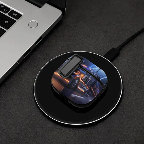 Vista 4 de Truck Thunder - Funda divertida compatible con AirPods 4 con bloqueo automático