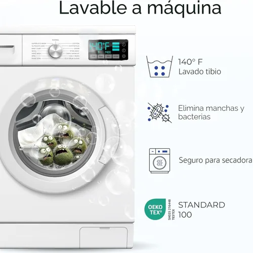 Vista 5 de Paquete de 2 Protectores de Colchón Impermeables Premium Tamaño Twin, Almohadilla de Colchón Suave y Transpirable, Cubierta de Cama Impermeable