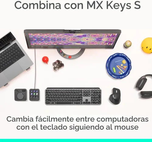 Vista 8 de Logitech MX Master 4 Ratón inalámbrico ergonómico con Hápticos - Grafito