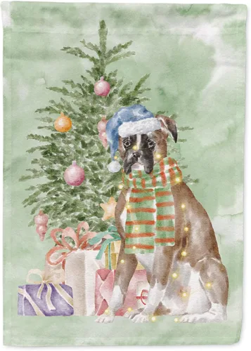 Vista 73 de Caroline's Treasures CK8213GF Bulldog Inglés #2 Regalos de Navidad y árbol de jardín Bandera de buzón Bandera decorativa para patio exterior, patio