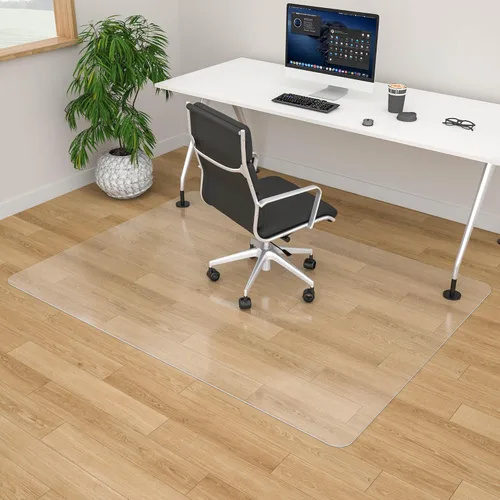 Vista 20 de 100pointONE Tapete para silla de oficina para suelos de madera dura, tapete para silla de computadora de fácil deslizamiento, protector de suelo