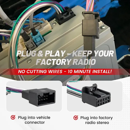 Vista 3 de RED WOLF Adaptador Conector de Arnés en T para Amplificador Subwoofer de Radio de Automóvil Compatible con Toyota Camry 2018-2023, Tacoma RAV4