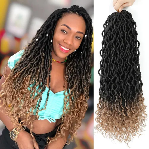 Vista 59 de Cabello Corto de Locs Falsos para Crochet Pre-Enrollado 12 Pulgadas 6 Paquetes Cabello de Locs de Diosa para Crochet Locs Falsos Suaves con Puntas