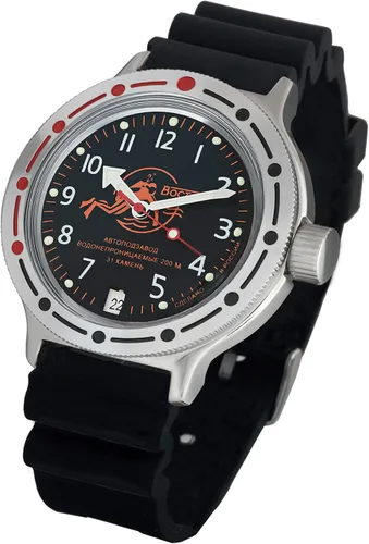 Vista 2 de Vostok Amphibian - Reloj de pulsera automático para hombre cuerda automática militar para bucear anfibio reloj 380